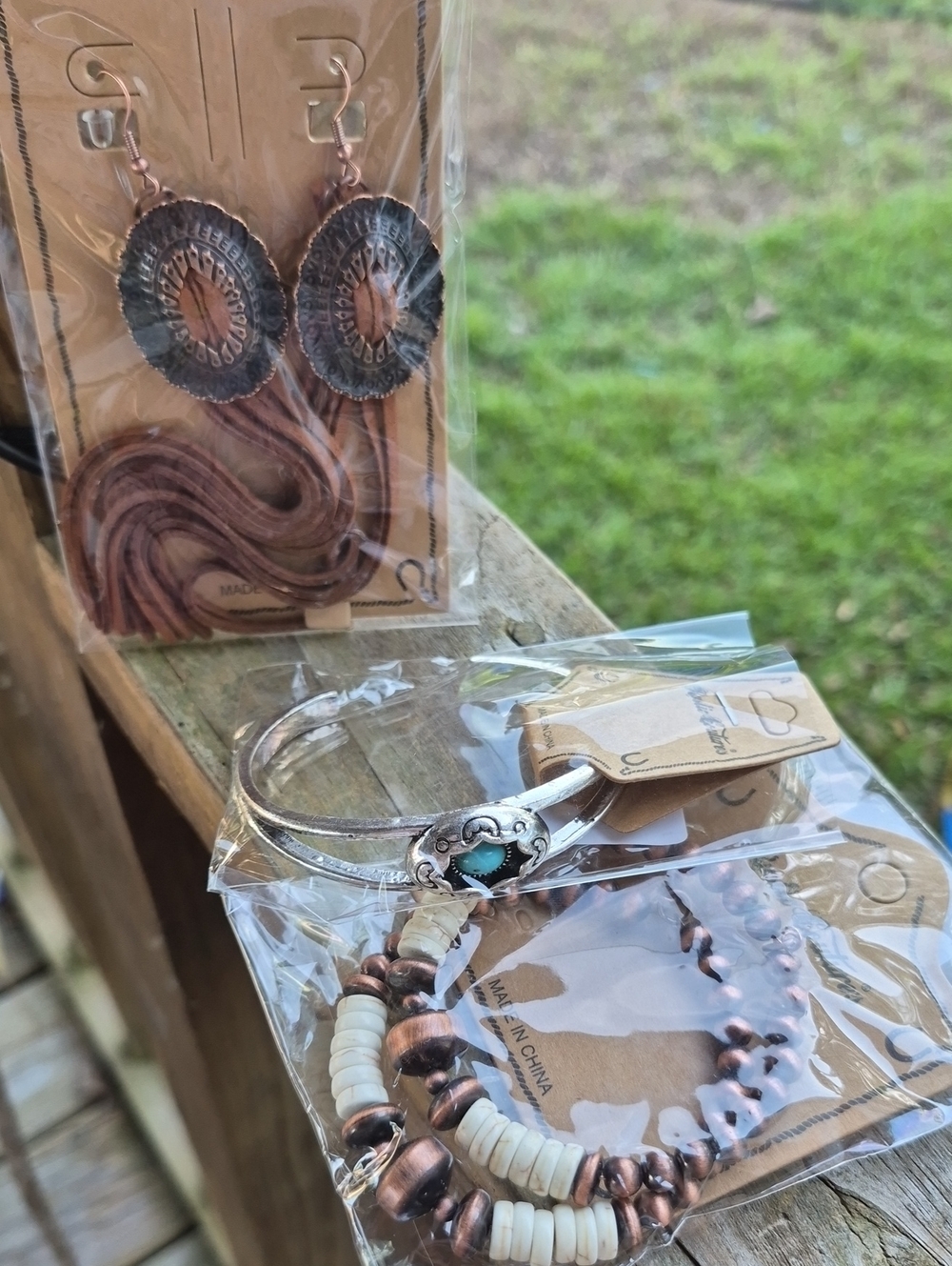Rustic Charm Bracelet Set & Earrings Bundle Nwt
